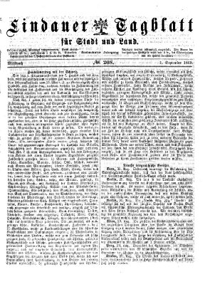 Lindauer Tagblatt für Stadt und Land Mittwoch 1. September 1869