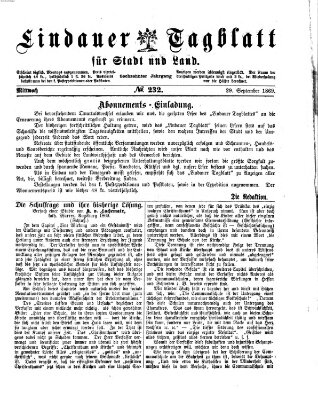 Lindauer Tagblatt für Stadt und Land Mittwoch 29. September 1869