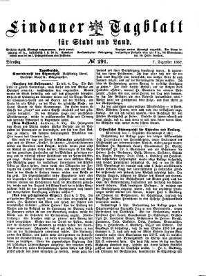 Lindauer Tagblatt für Stadt und Land Dienstag 7. Dezember 1869