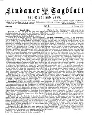 Lindauer Tagblatt für Stadt und Land Sonntag 2. Januar 1870