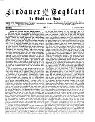 Lindauer Tagblatt für Stadt und Land Samstag 5. Februar 1870