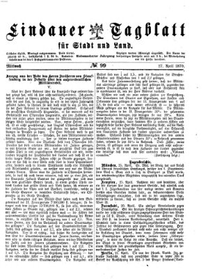 Lindauer Tagblatt für Stadt und Land Mittwoch 27. April 1870