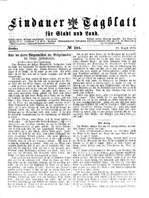 Lindauer Tagblatt für Stadt und Land Samstag 27. August 1870