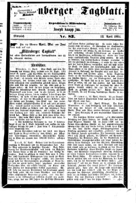 Miltenberger Tagblatt Mittwoch 13. April 1864