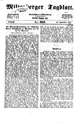 Miltenberger Tagblatt Mittwoch 14. September 1864