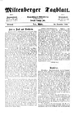 Miltenberger Tagblatt Mittwoch 14. Dezember 1864