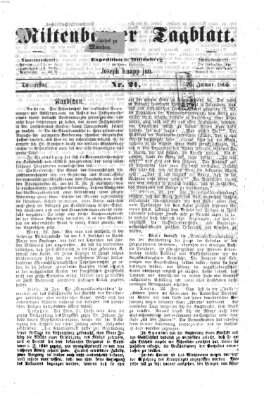 Miltenberger Tagblatt Donnerstag 26. Januar 1865