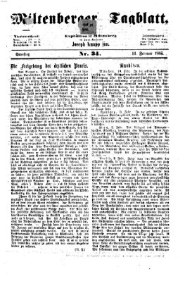 Miltenberger Tagblatt Samstag 11. Februar 1865