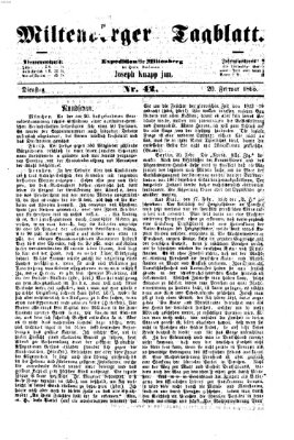 Miltenberger Tagblatt Dienstag 21. Februar 1865