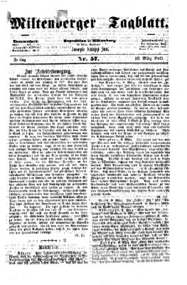 Miltenberger Tagblatt Freitag 10. März 1865