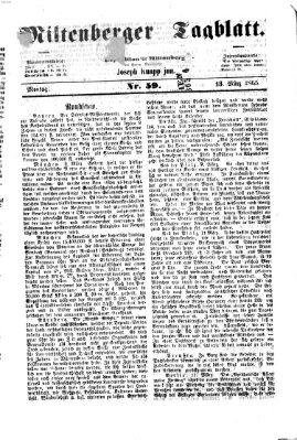 Miltenberger Tagblatt Montag 13. März 1865