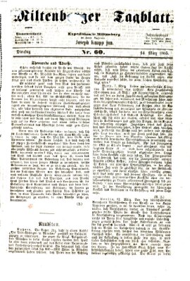 Miltenberger Tagblatt Dienstag 14. März 1865