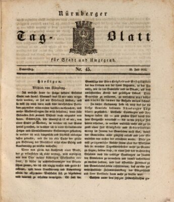Nürnberger Tag-Blatt für Stadt und Umgegend Donnerstag 26. Juli 1832
