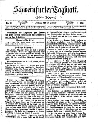 Schweinfurter Tagblatt Freitag 13. Januar 1865