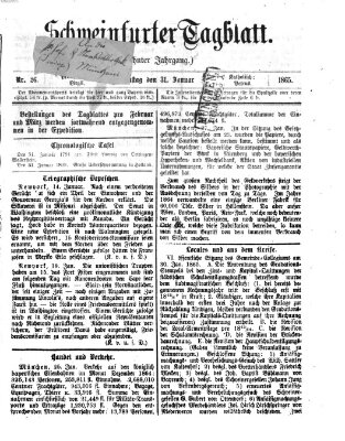 Schweinfurter Tagblatt Dienstag 31. Januar 1865