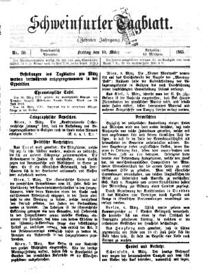 Schweinfurter Tagblatt Freitag 10. März 1865