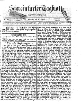 Schweinfurter Tagblatt Montag 17. April 1865