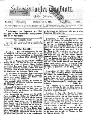 Schweinfurter Tagblatt Mittwoch 3. Mai 1865