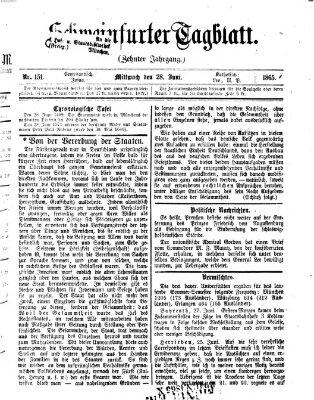 Schweinfurter Tagblatt Mittwoch 28. Juni 1865