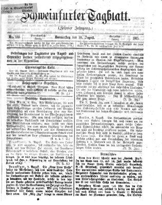 Schweinfurter Tagblatt Donnerstag 10. August 1865