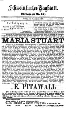 Schweinfurter Tagblatt Dienstag 16. Januar 1866
