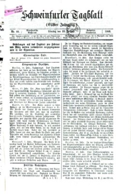 Schweinfurter Tagblatt Dienstag 20. Februar 1866