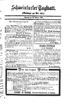 Schweinfurter Tagblatt Mittwoch 28. Februar 1866
