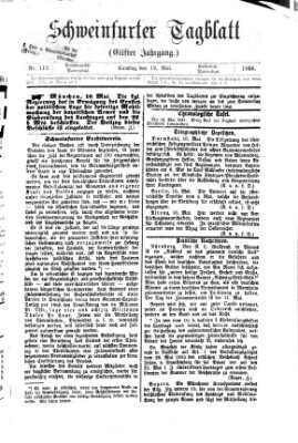 Schweinfurter Tagblatt Samstag 12. Mai 1866