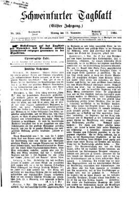 Schweinfurter Tagblatt Montag 12. November 1866