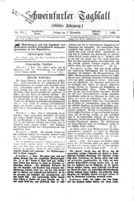 Schweinfurter Tagblatt Freitag 7. September 1866
