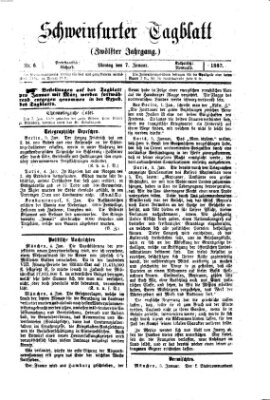 Schweinfurter Tagblatt Montag 7. Januar 1867