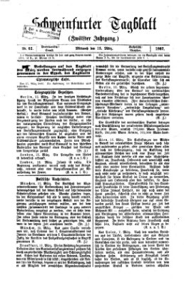 Schweinfurter Tagblatt Mittwoch 13. März 1867