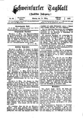 Schweinfurter Tagblatt Montag 18. März 1867