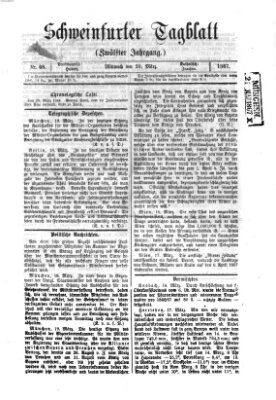 Schweinfurter Tagblatt Mittwoch 20. März 1867