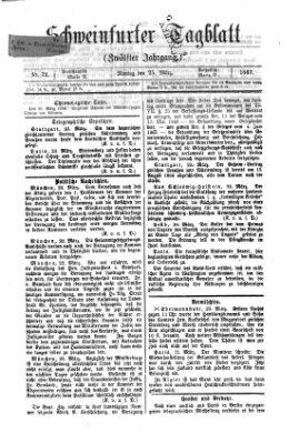 Schweinfurter Tagblatt Montag 25. März 1867