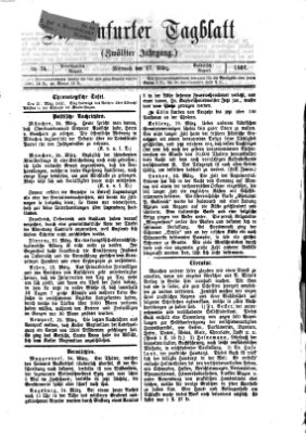Schweinfurter Tagblatt Mittwoch 27. März 1867