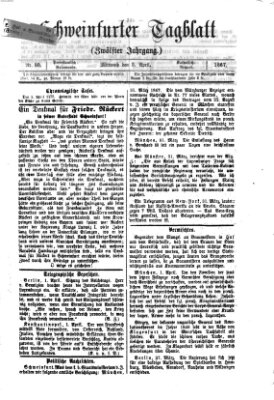 Schweinfurter Tagblatt Mittwoch 3. April 1867
