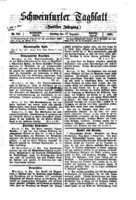 Schweinfurter Tagblatt Dienstag 17. Dezember 1867