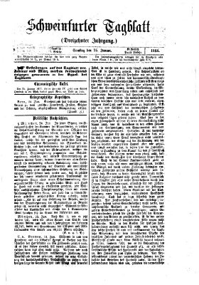 Schweinfurter Tagblatt Samstag 25. Januar 1868