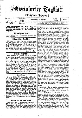Schweinfurter Tagblatt Montag 3. Februar 1868