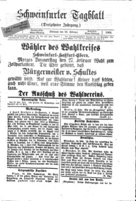 Schweinfurter Tagblatt Mittwoch 26. Februar 1868