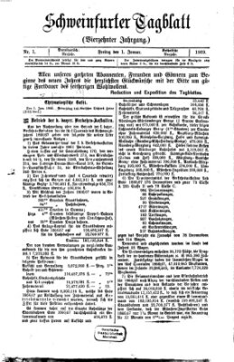 Schweinfurter Tagblatt Freitag 1. Januar 1869