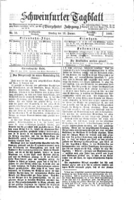 Schweinfurter Tagblatt Dienstag 12. Januar 1869