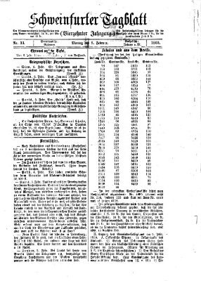 Schweinfurter Tagblatt Montag 8. Februar 1869