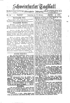 Schweinfurter Tagblatt Donnerstag 11. Februar 1869