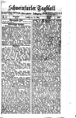 Schweinfurter Tagblatt Samstag 13. März 1869