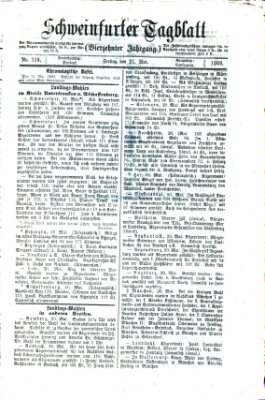 Schweinfurter Tagblatt Freitag 21. Mai 1869