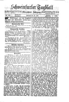 Schweinfurter Tagblatt Mittwoch 14. Juli 1869