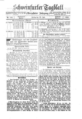 Schweinfurter Tagblatt Freitag 23. Juli 1869