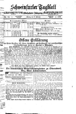 Schweinfurter Tagblatt Montag 7. Februar 1870